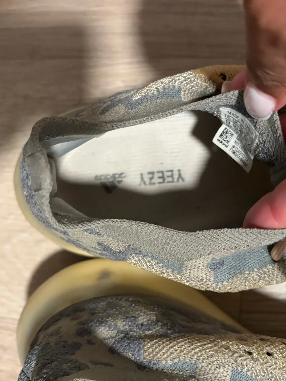adidas Yeezy Knit Sneakers in Beige and Yellow